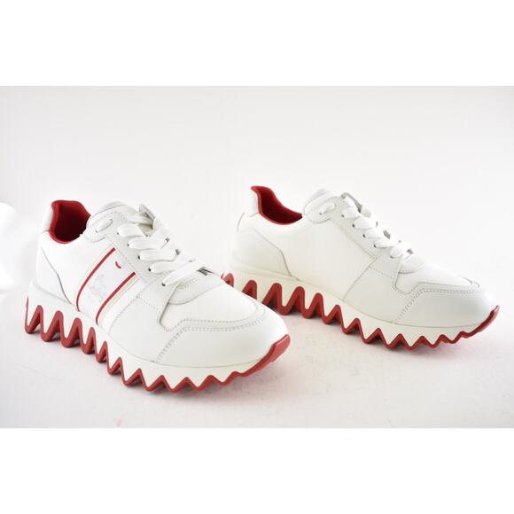 Christian Louboutin Nastroshark Donna Flat White Platform Low Top Sneaker 40 - Picture 6 of 16